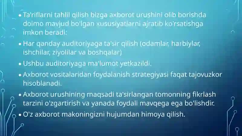 Axborot urushi: tushunchasi, turlari va maqsadlari 4