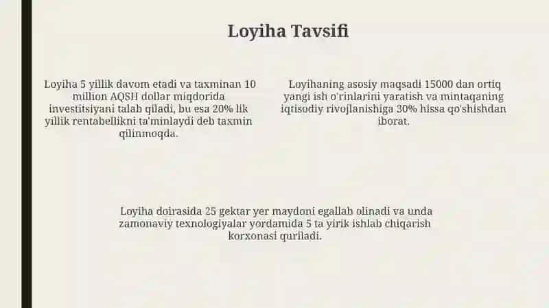 Investitsiya loyihasi 4