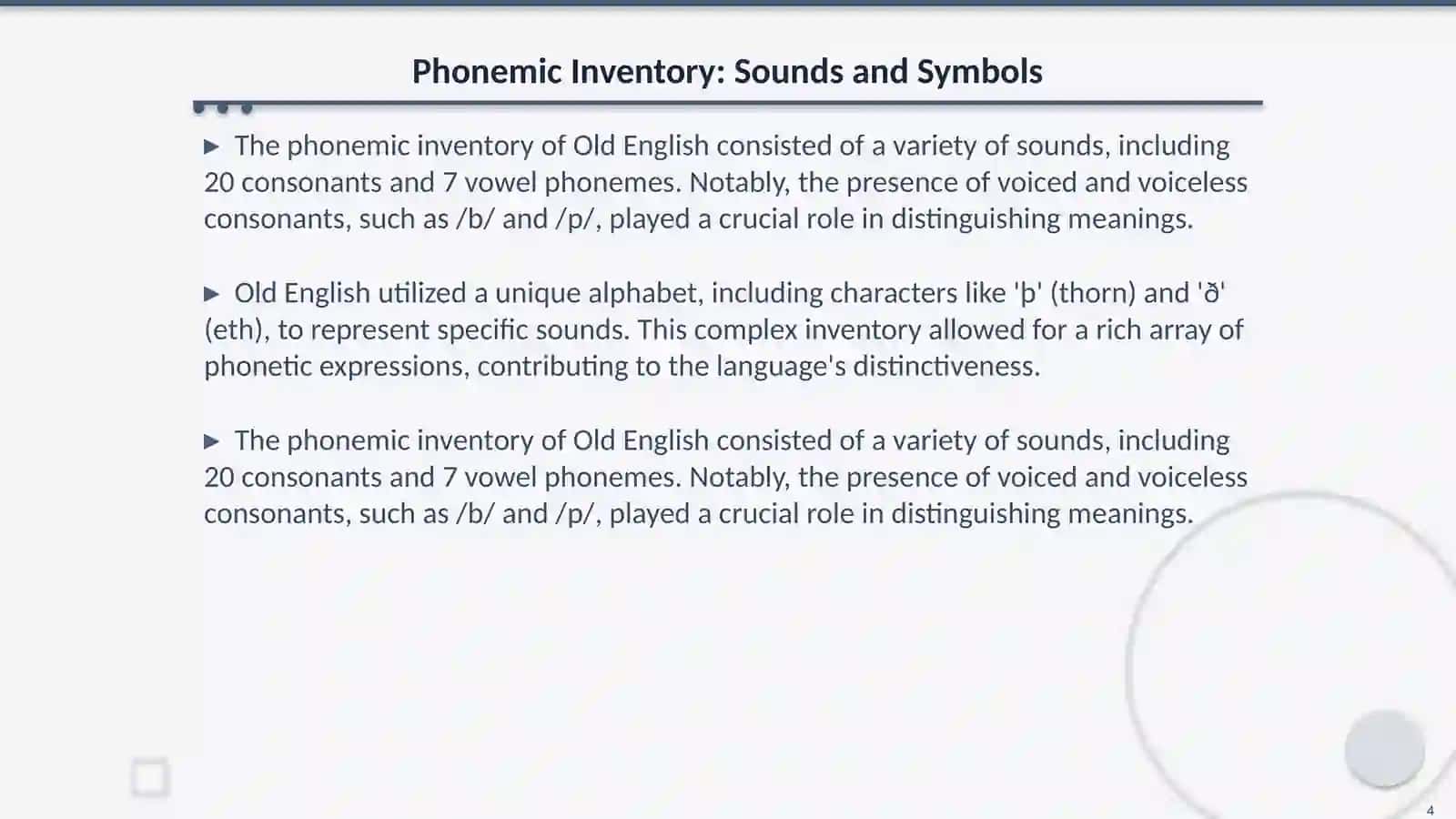 Old english phonetics 4