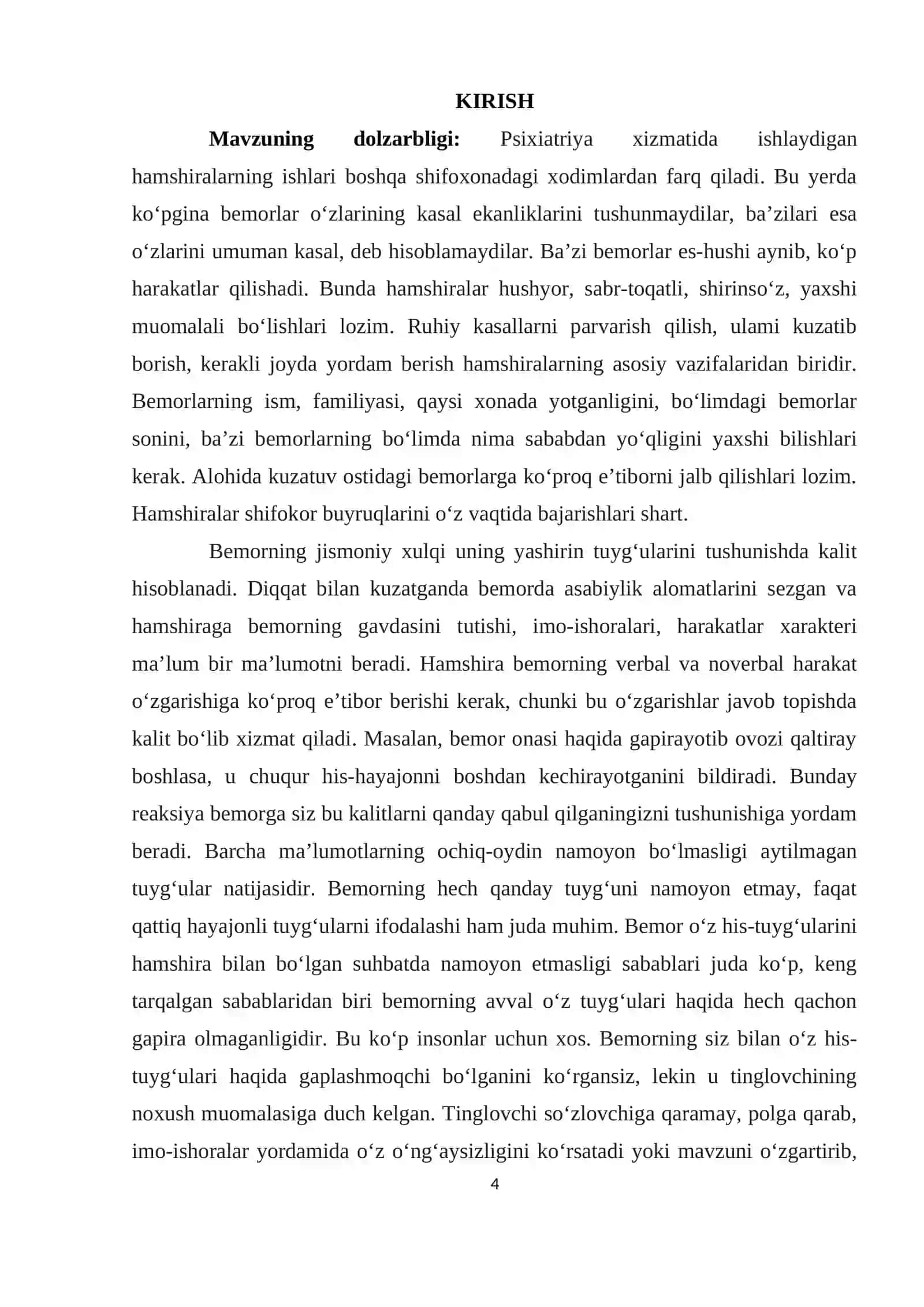 SHIFOKOR VA BEMOR MUNOSABATLARI PSIXOLOGIYASI 4