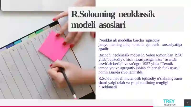Iqtisodiyo’sishning neoklassik modellari 4