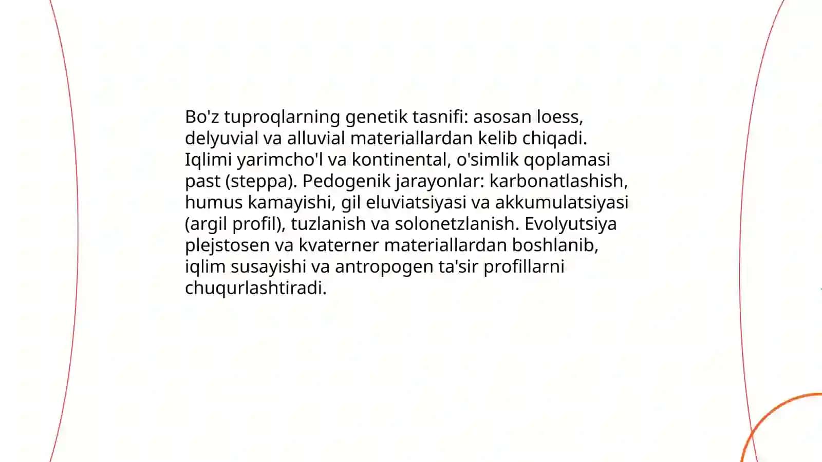 Bo'z tuproqlar tasnifi 4