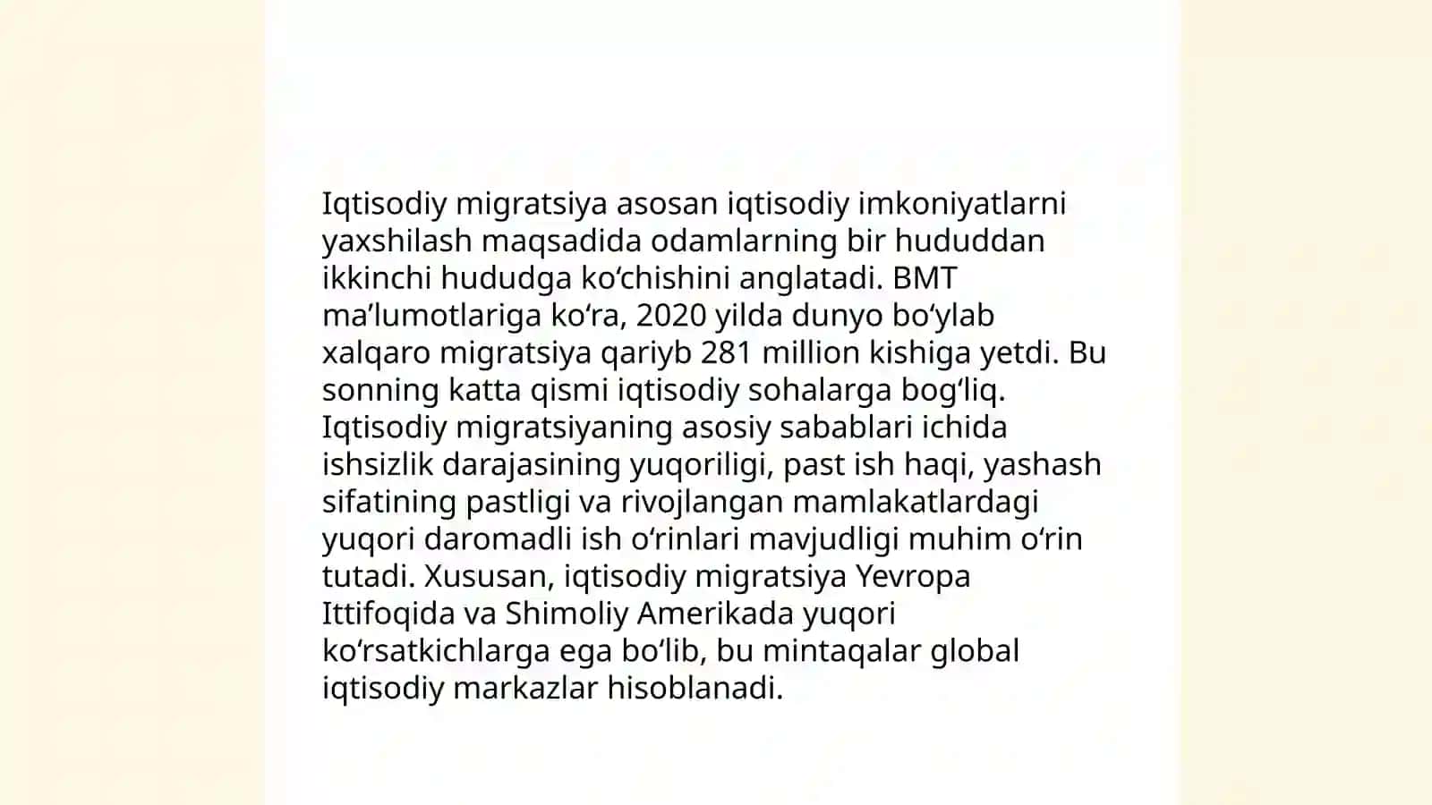 Xalqaro migratsiya va uning sabab hamda oqibatlari 4