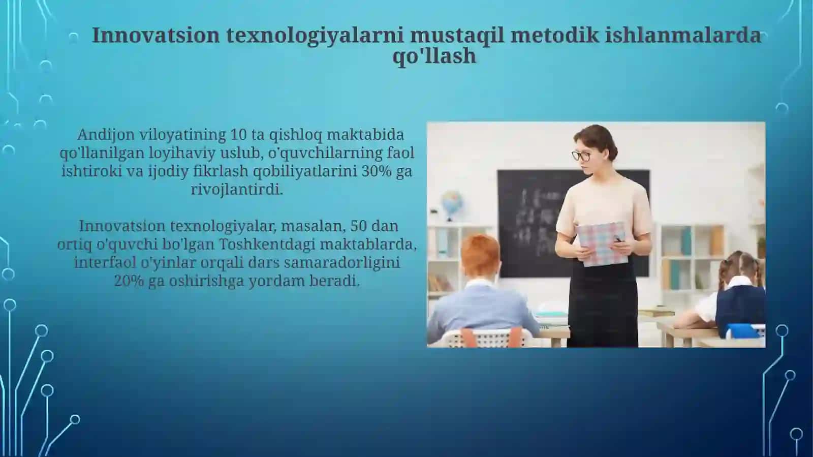 O'qituvchining mustaqil metodik ishlanmalarini baholash mezonlari 4