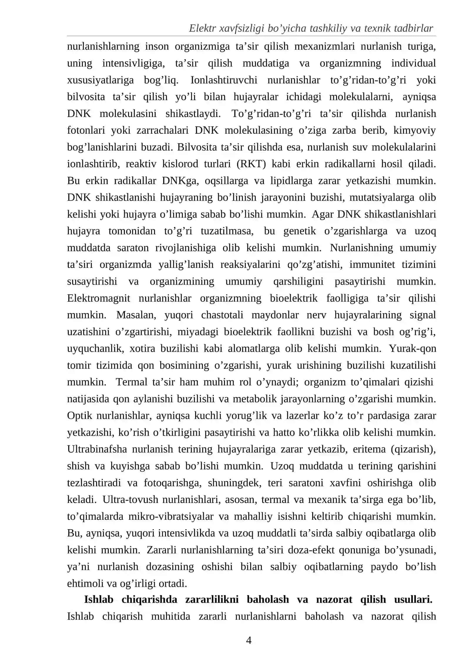 Zararli nurlanishlar va ularning manbalari 4