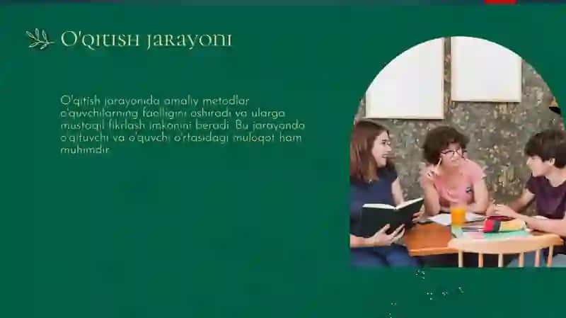 Maxsus fanlarni o'qitishning amaliy metodlardan foydalanish 4