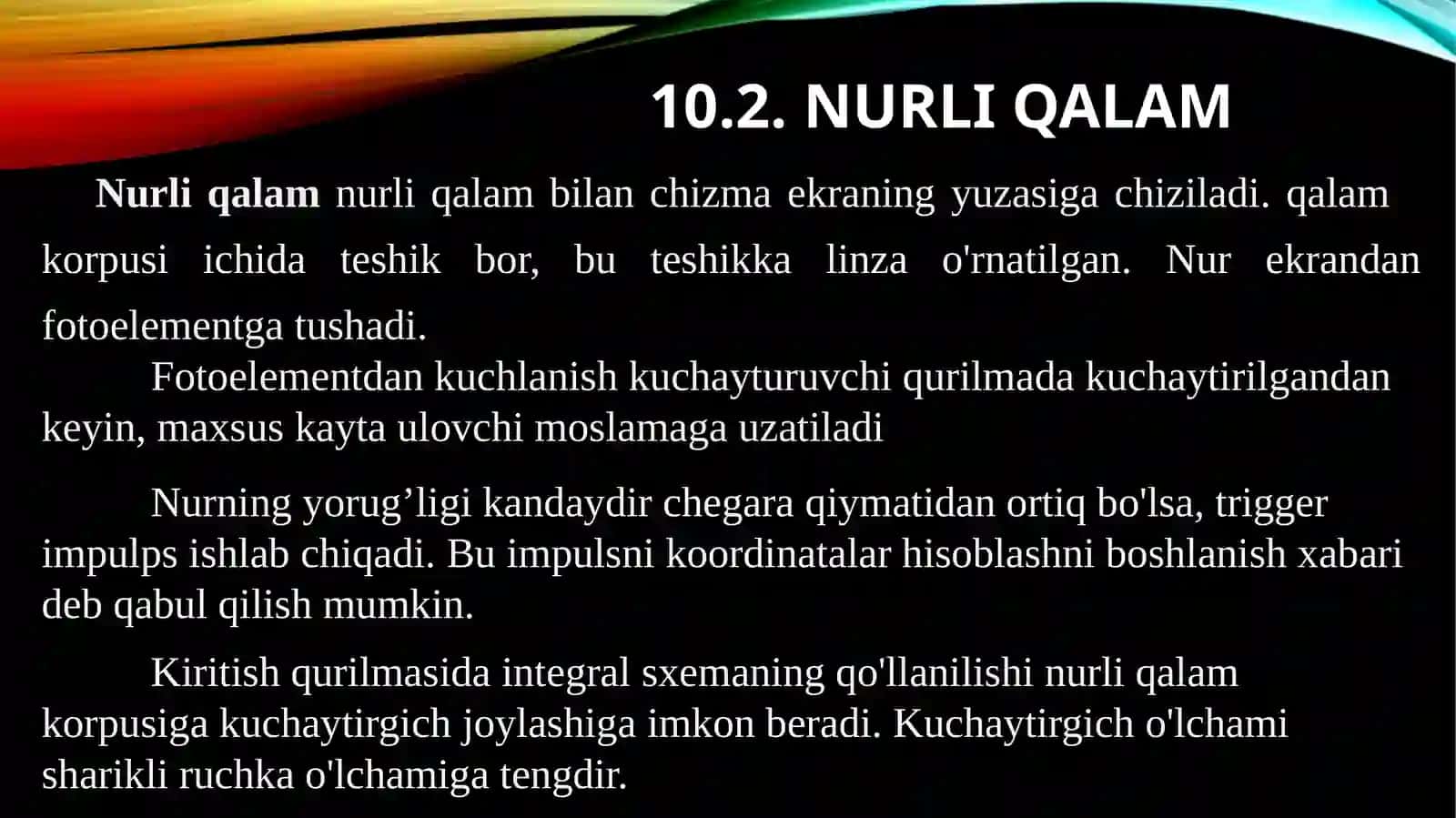 KIRITISH – CHIQARISH QURILMALARI, ULARNING INTERFEYSLARI 4