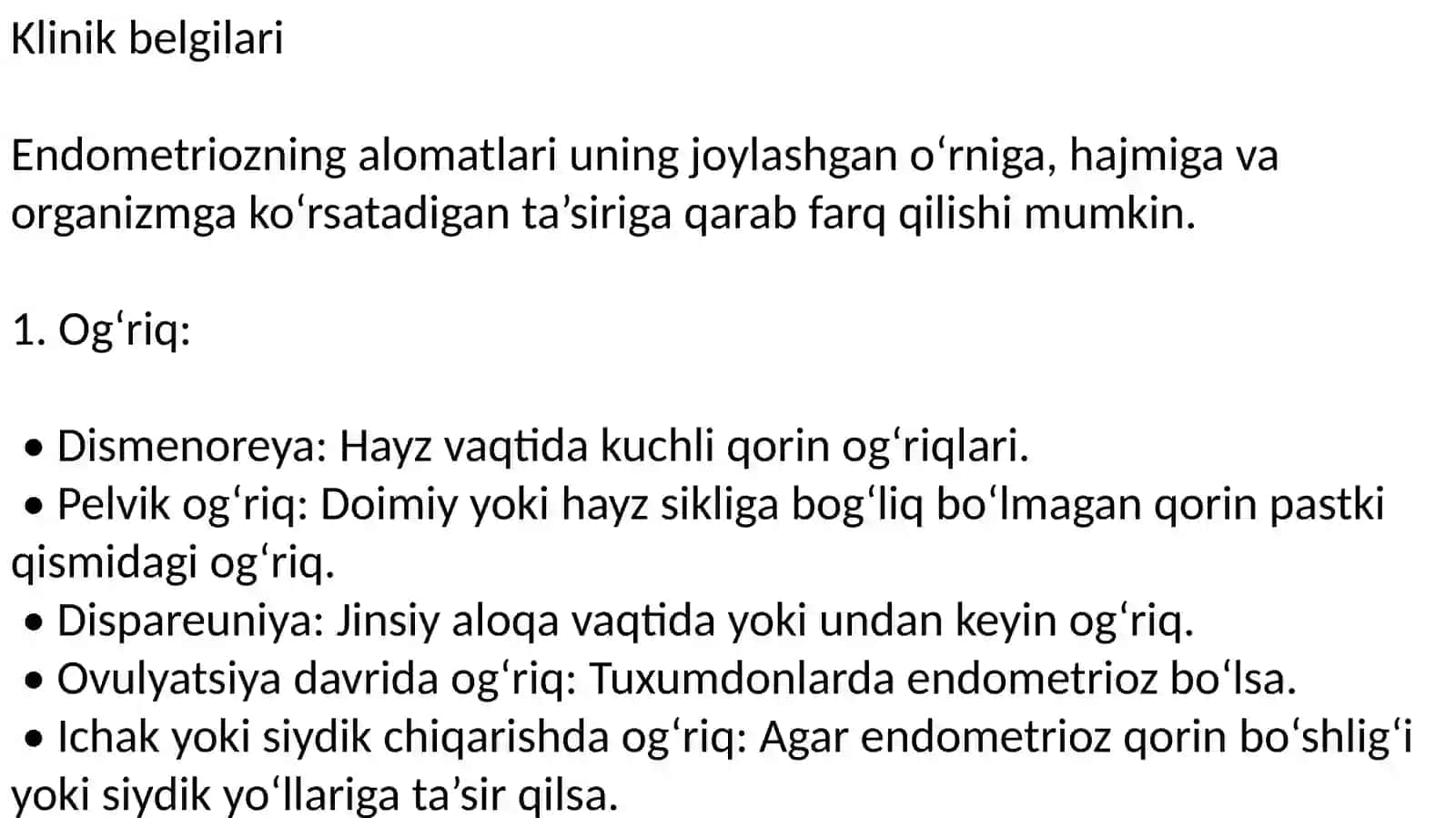 Endometriosis kilinikasi 4