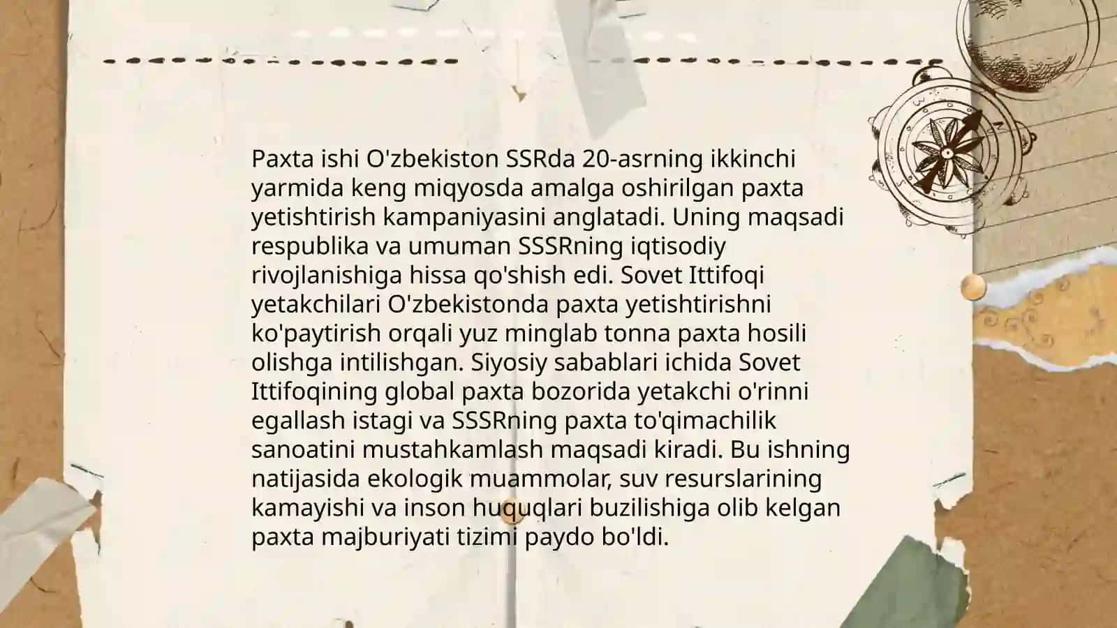 Paxta ishi va O'zbek ishi 4