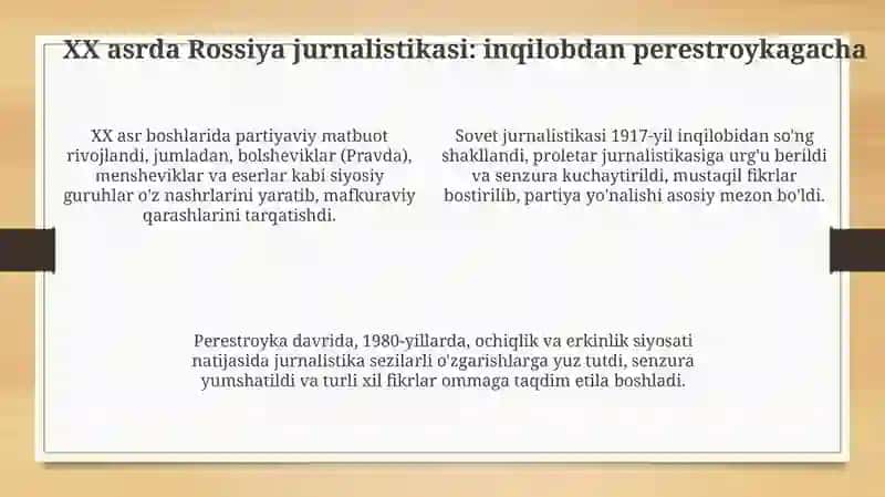 Rossiya jurnalistikasi tarixi 4