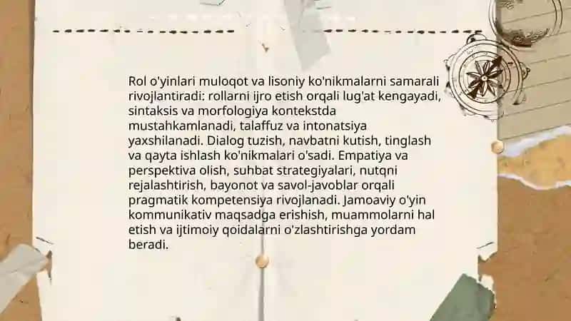 O'yin faoliyati davrida muloqotning rivojlanishi 4