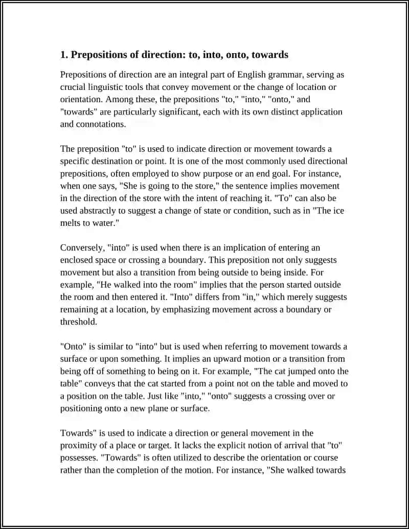 YO'NALISH PREDLOGLARI (PREPOSITION OF DIRECTION) 4