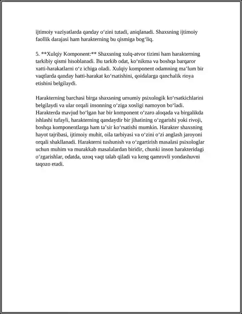 HARAKTERNING PSIXOLOGIK XUSUSIYATLARI 4