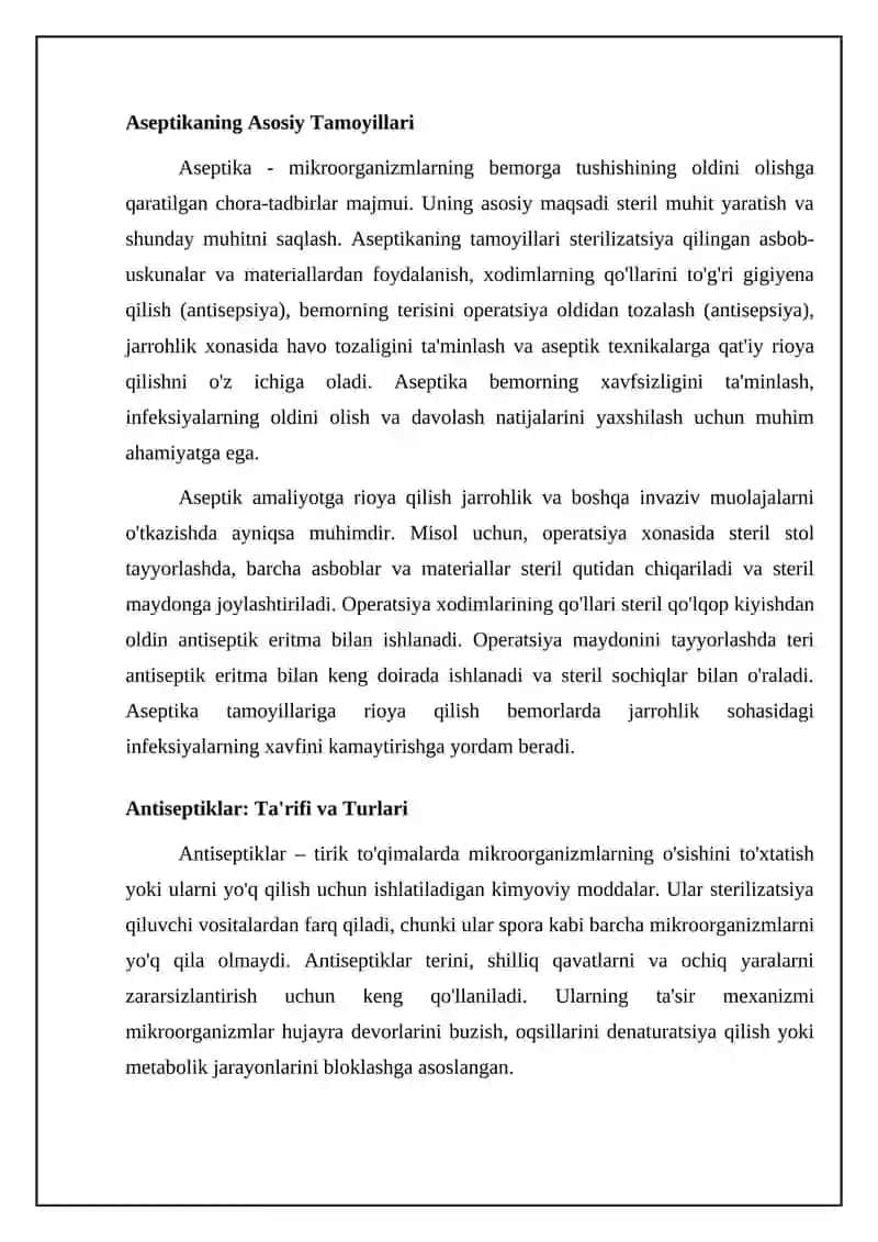Aseptika va antiseptika tamoyillari 4