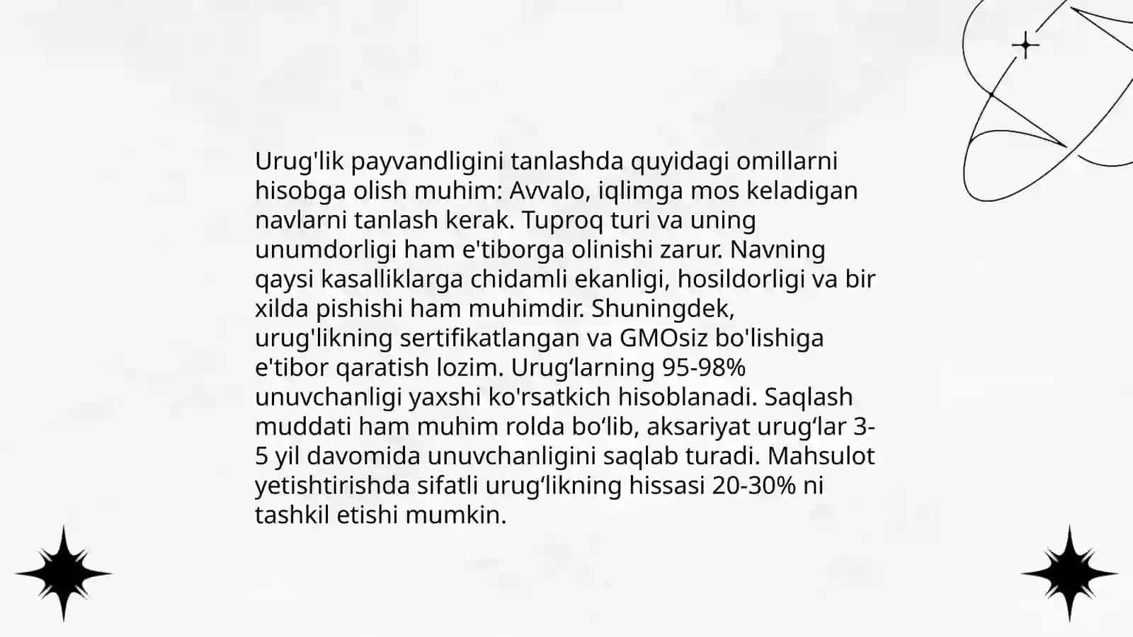 Urugʻlik payvantagni yetishtirish 4