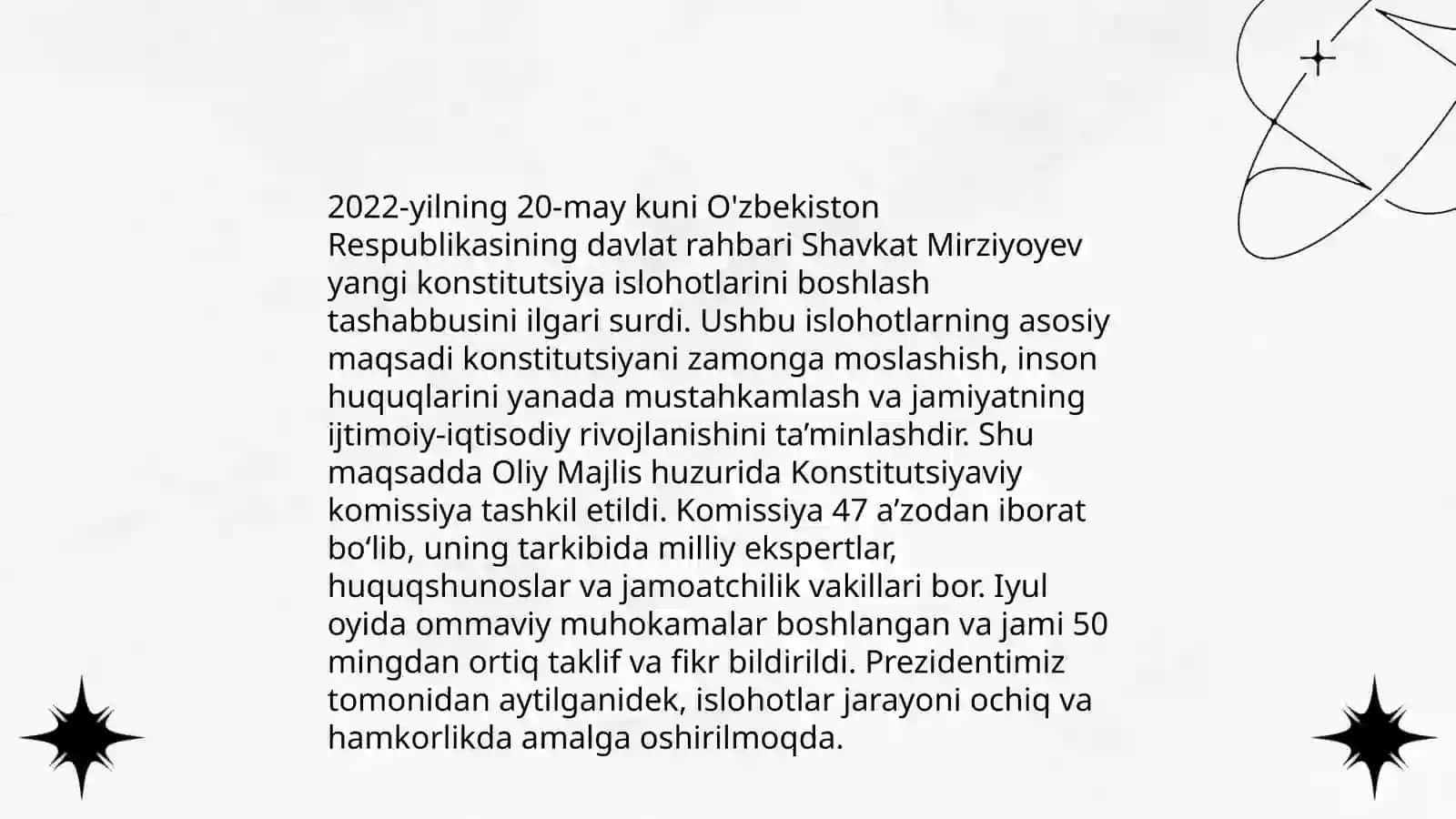 Yangi tahrirdagi Konstitutsiyaning qabul qilinish bosqichlari va zarurati 4
