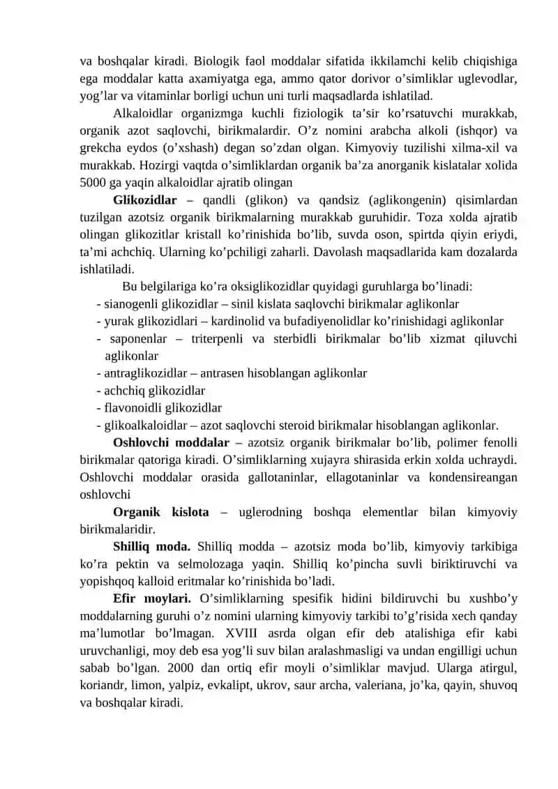O’ZBEKISTON DORIVOR O’SIMLIKLARI 4
