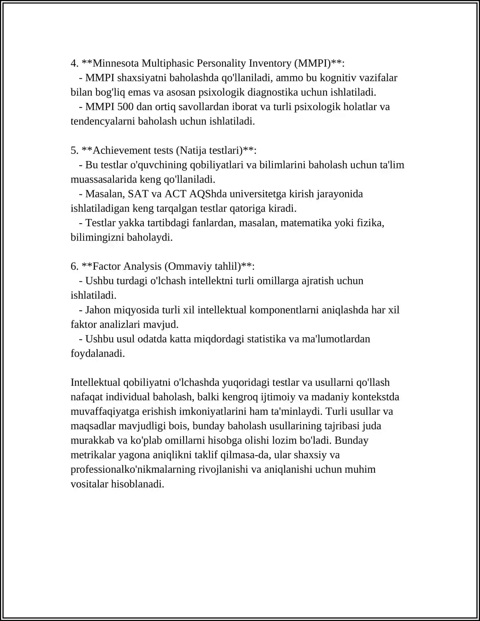 INTELLEKTNI PSIXOMETRIK TEKSHIRISH 4