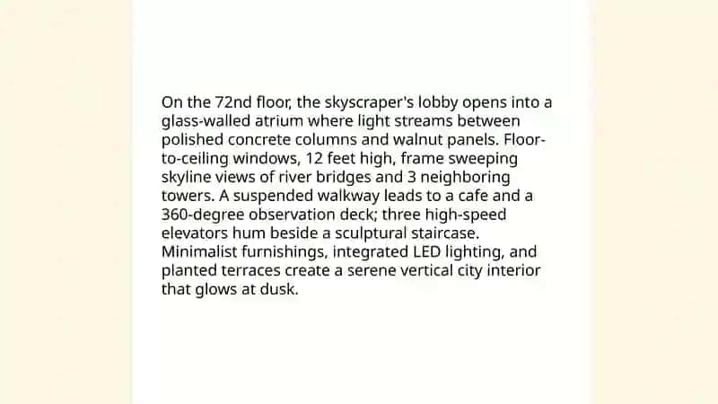 Writing an example of description of places buildings 4