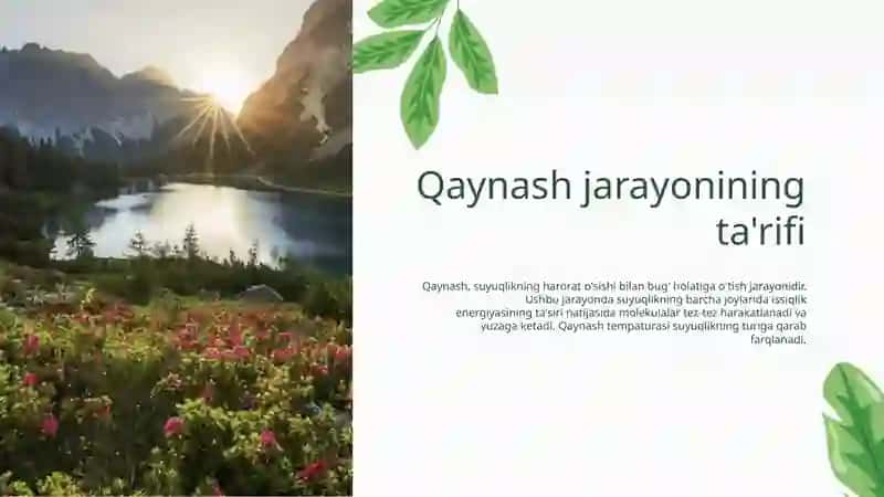 Qaynash va bugʻlanish 4