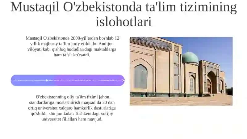Mustaqill O'zbekistonda ta'lim islohotlari 4
