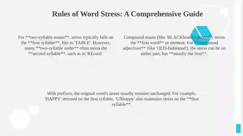 Word Stress in English 4