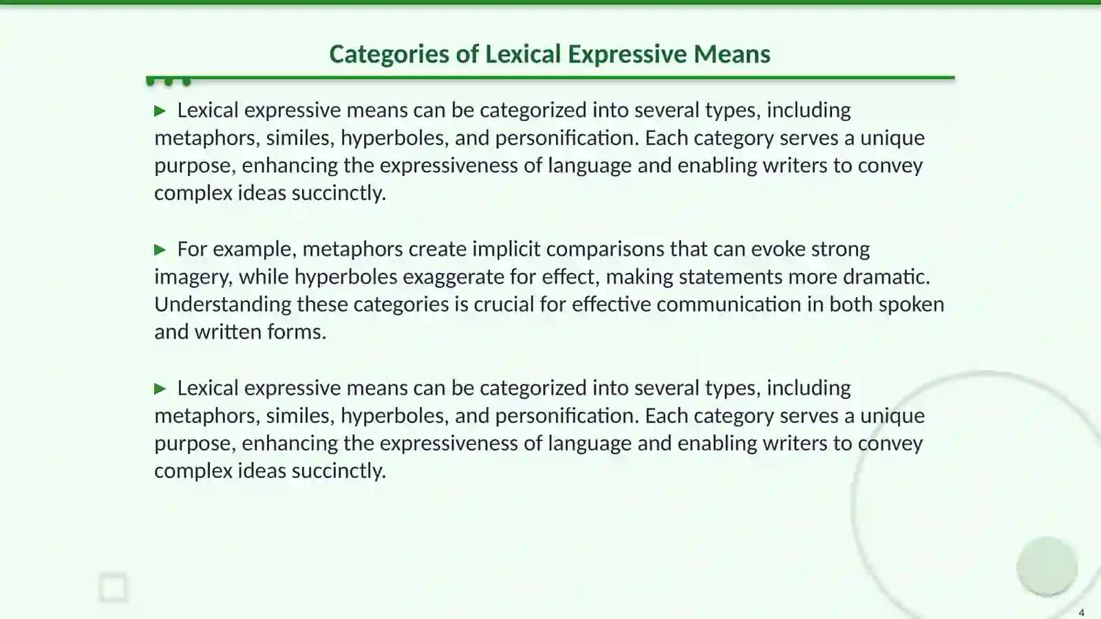 Lexical expressive means and stylistics devices 4
