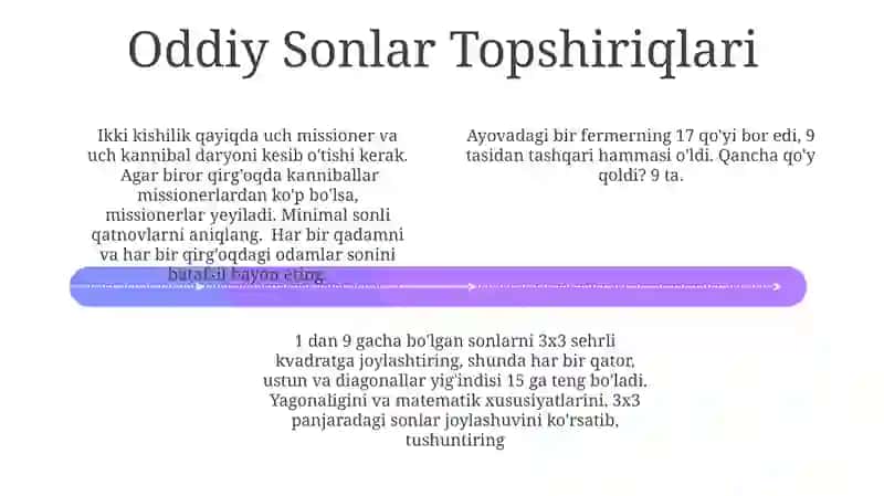 Matematik boshqotirmalar 4