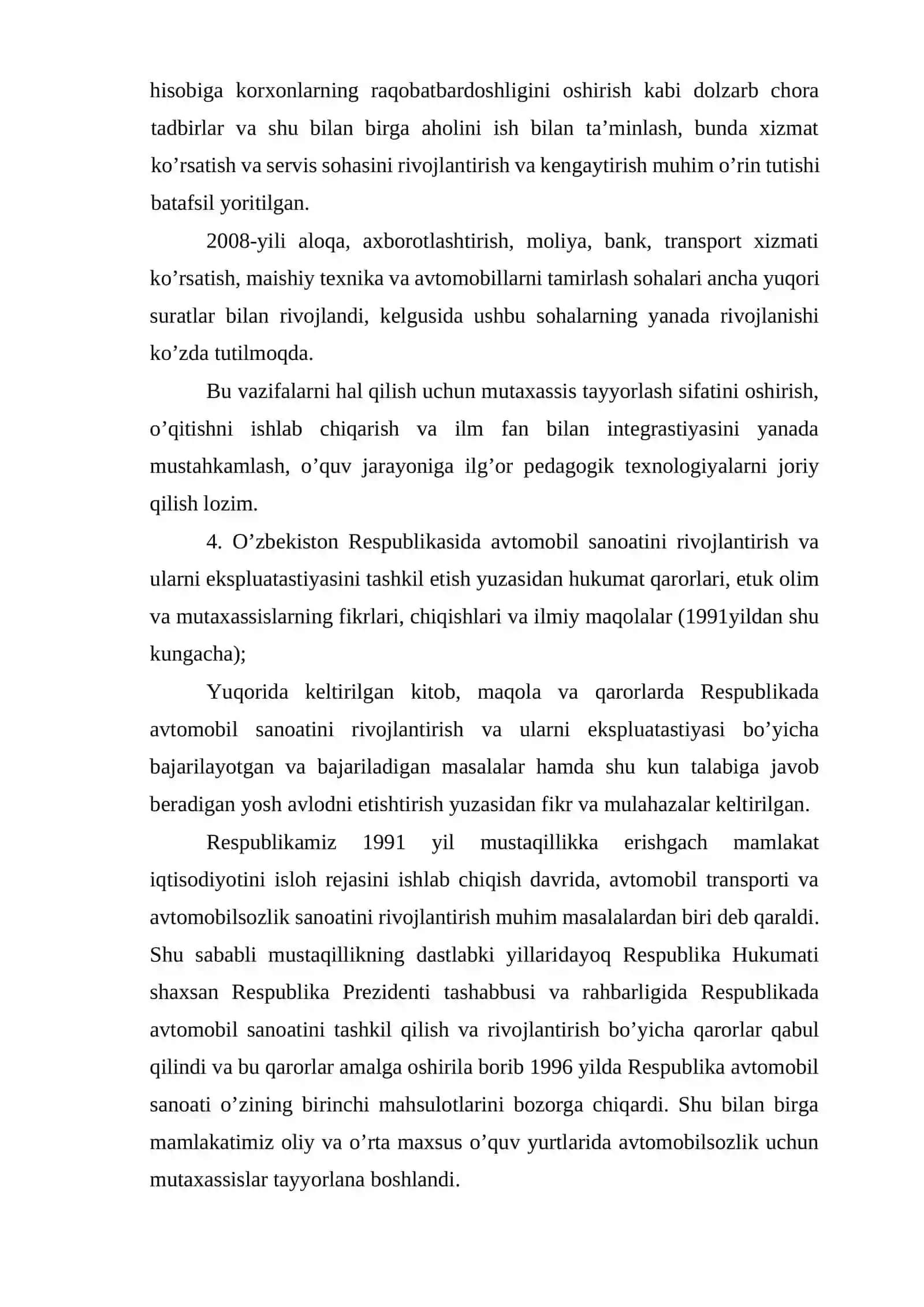 Avtotransport tarmog'i korxonalarini loyihalash 4