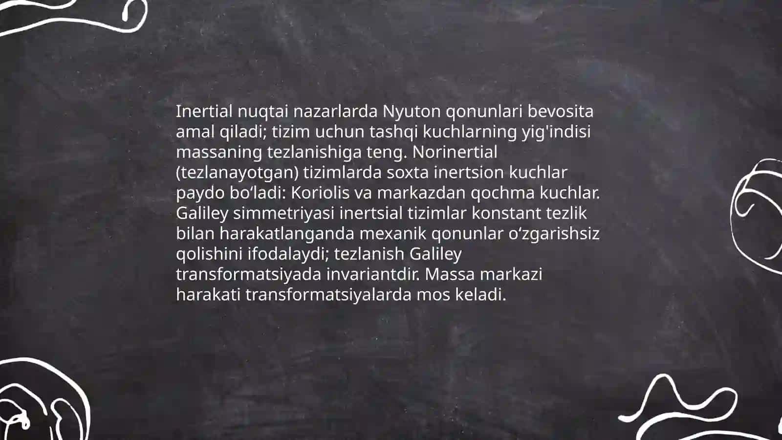 Nyuton qonunlari zamonaviy talqin etish 4
