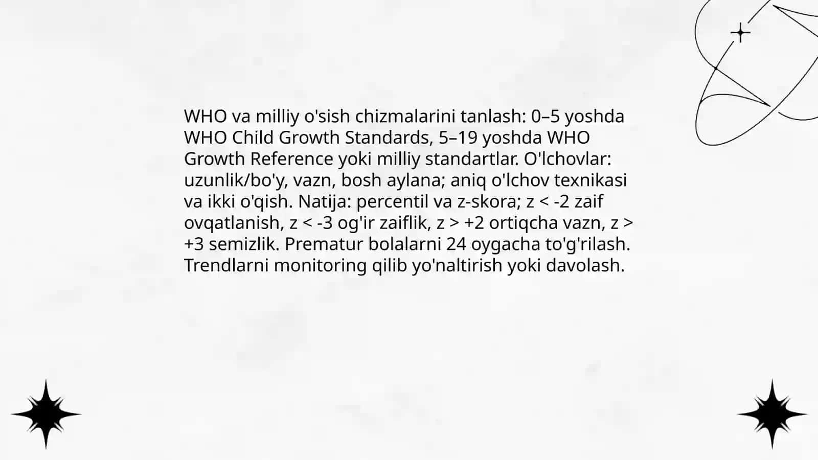 Bolalarda o'sish va rivojlanishni baholash usullari 4