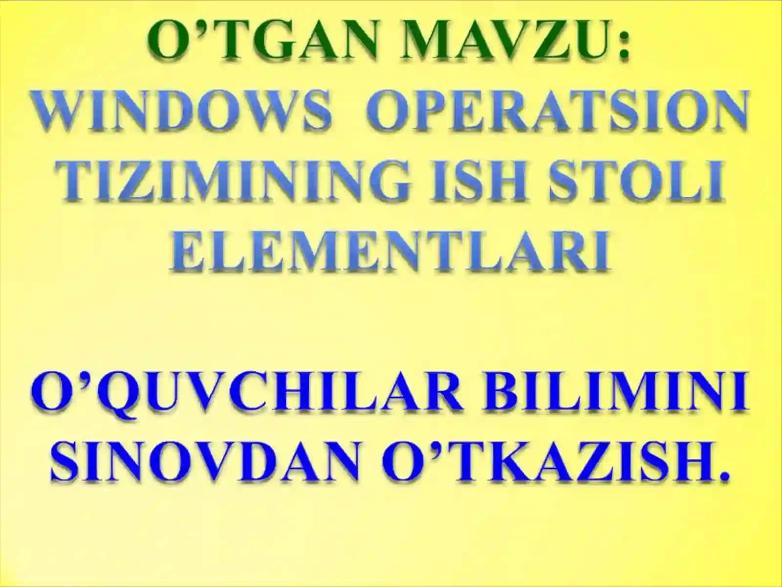 Windows operatsion tizimida oynalar bilan ishlash 4