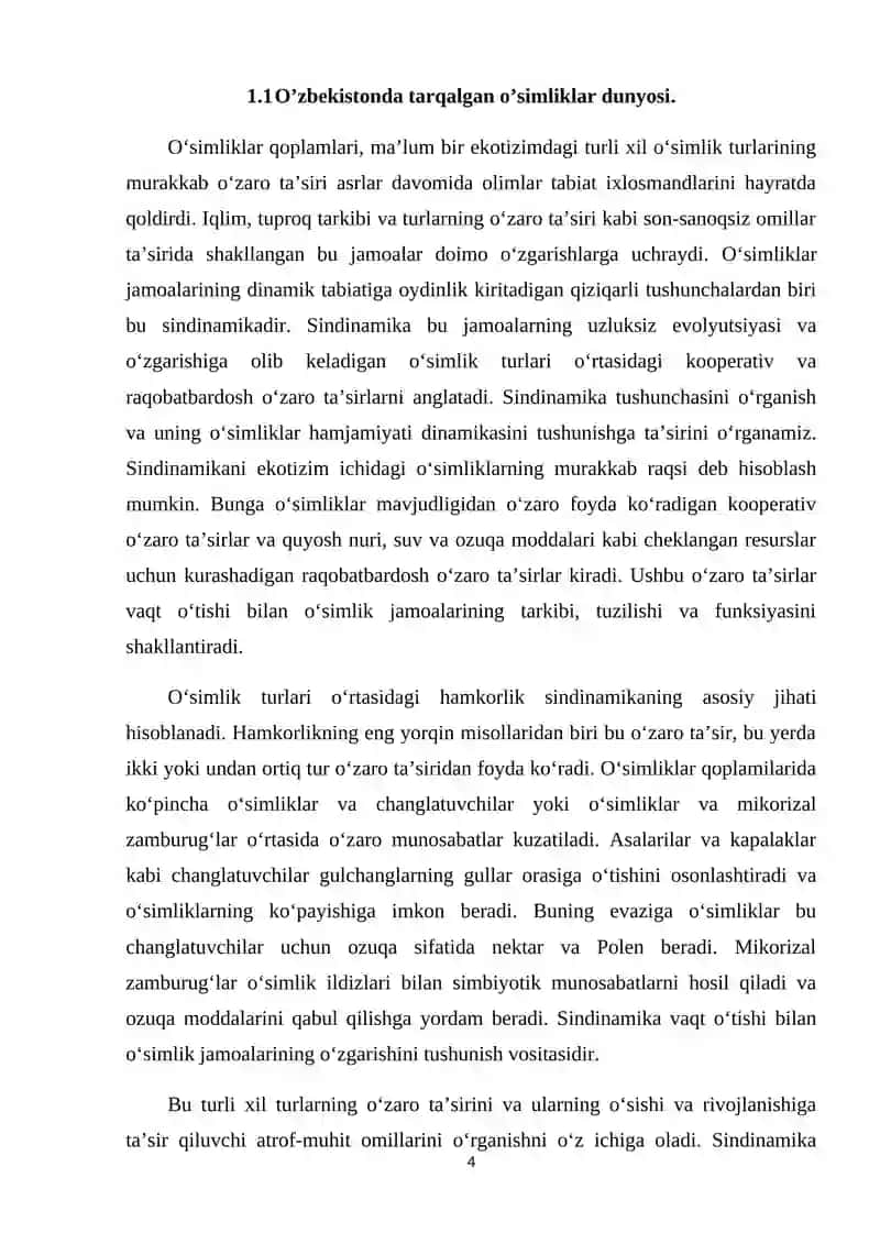 O’zbekistonda O’simliklar Bioxilma-Xilligi 4