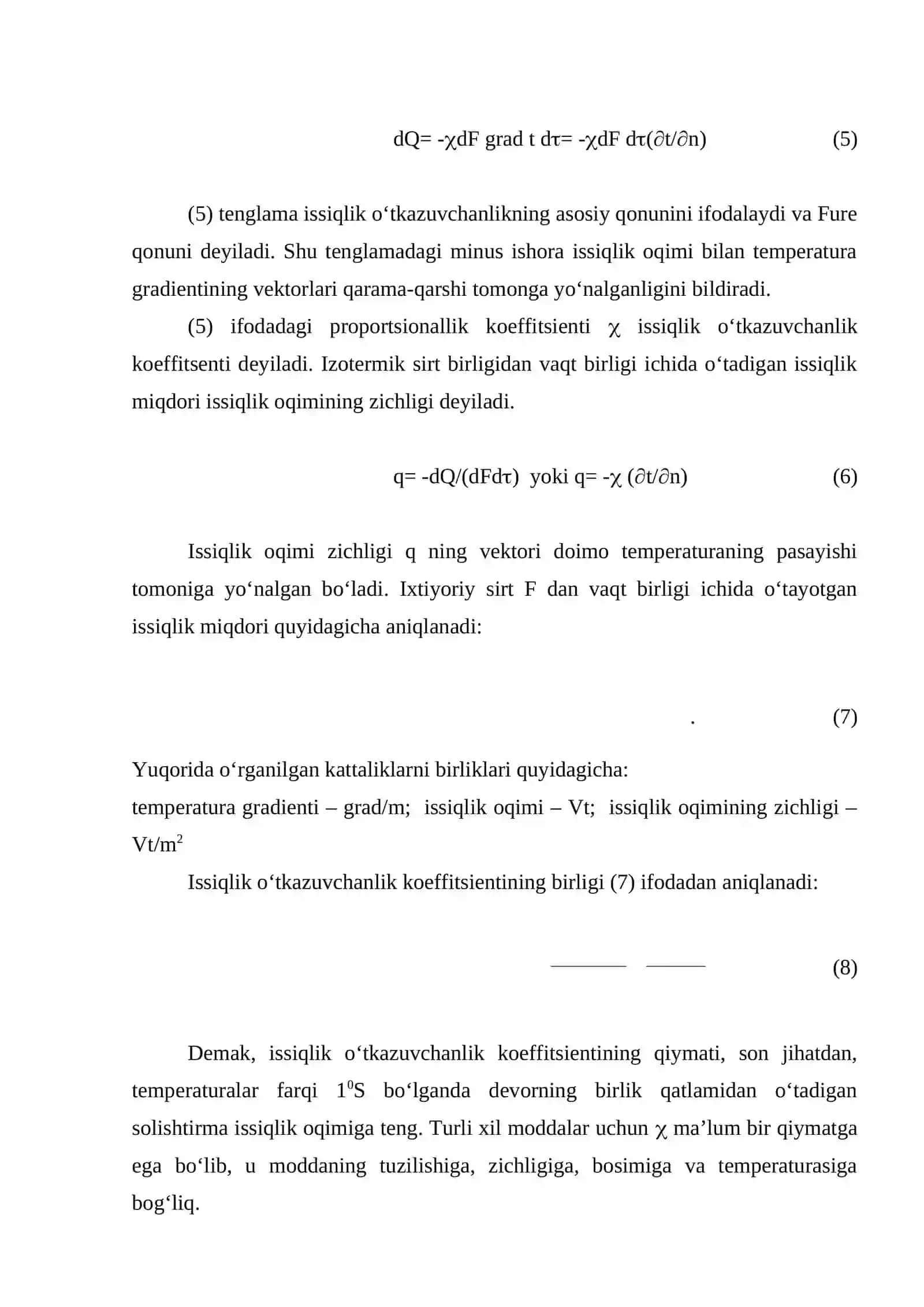 Issiqlik o‘tkazuvchanlik 4