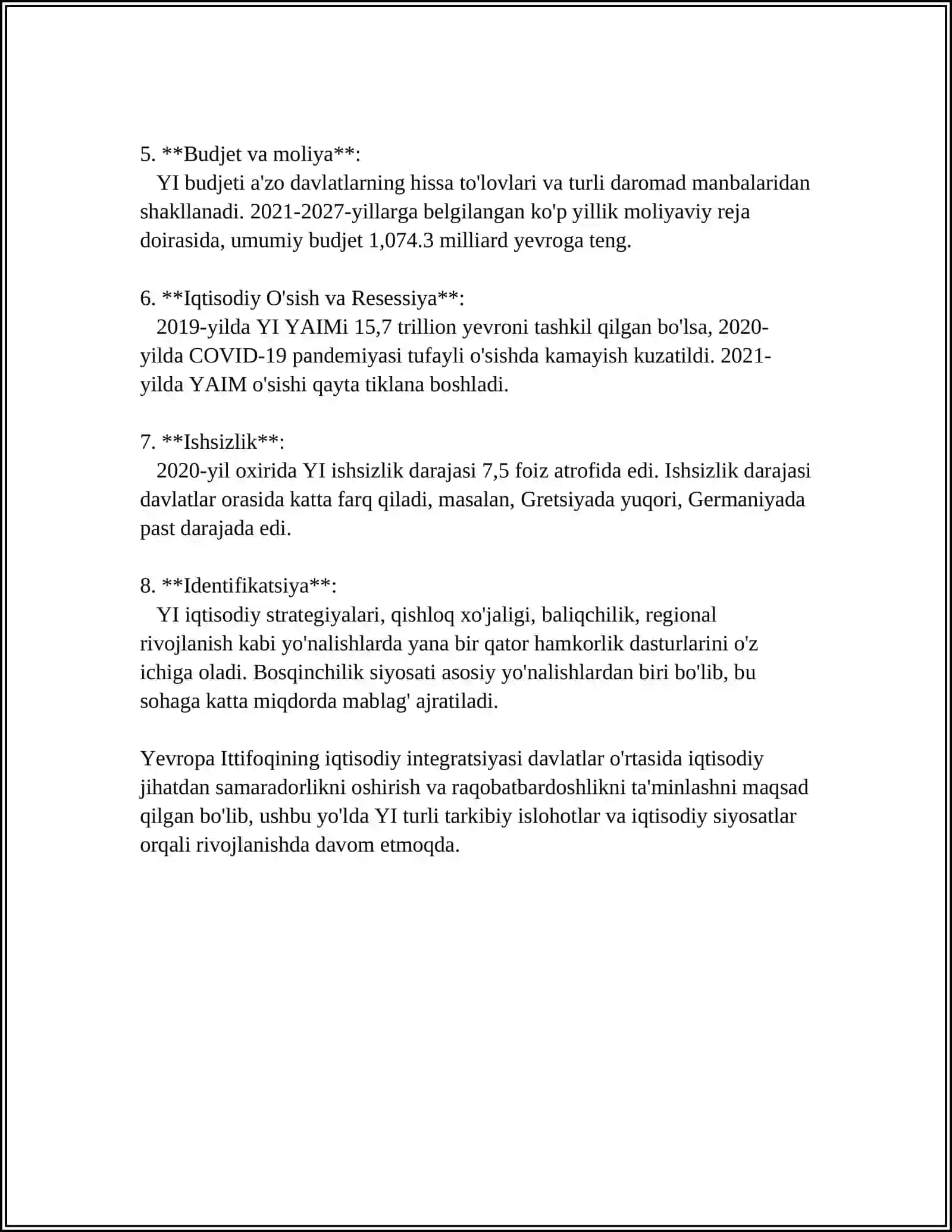 Yevropa Iqtisodiyatlari 4