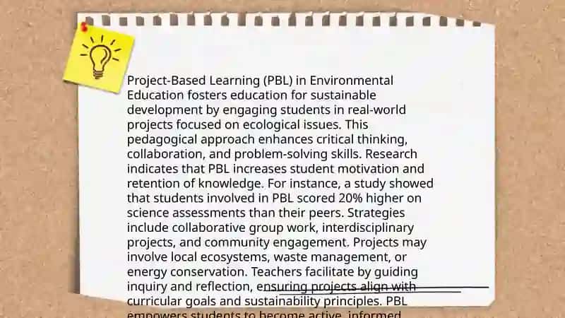 Education for sustainable development,Pedagogical approaches and strategies 4