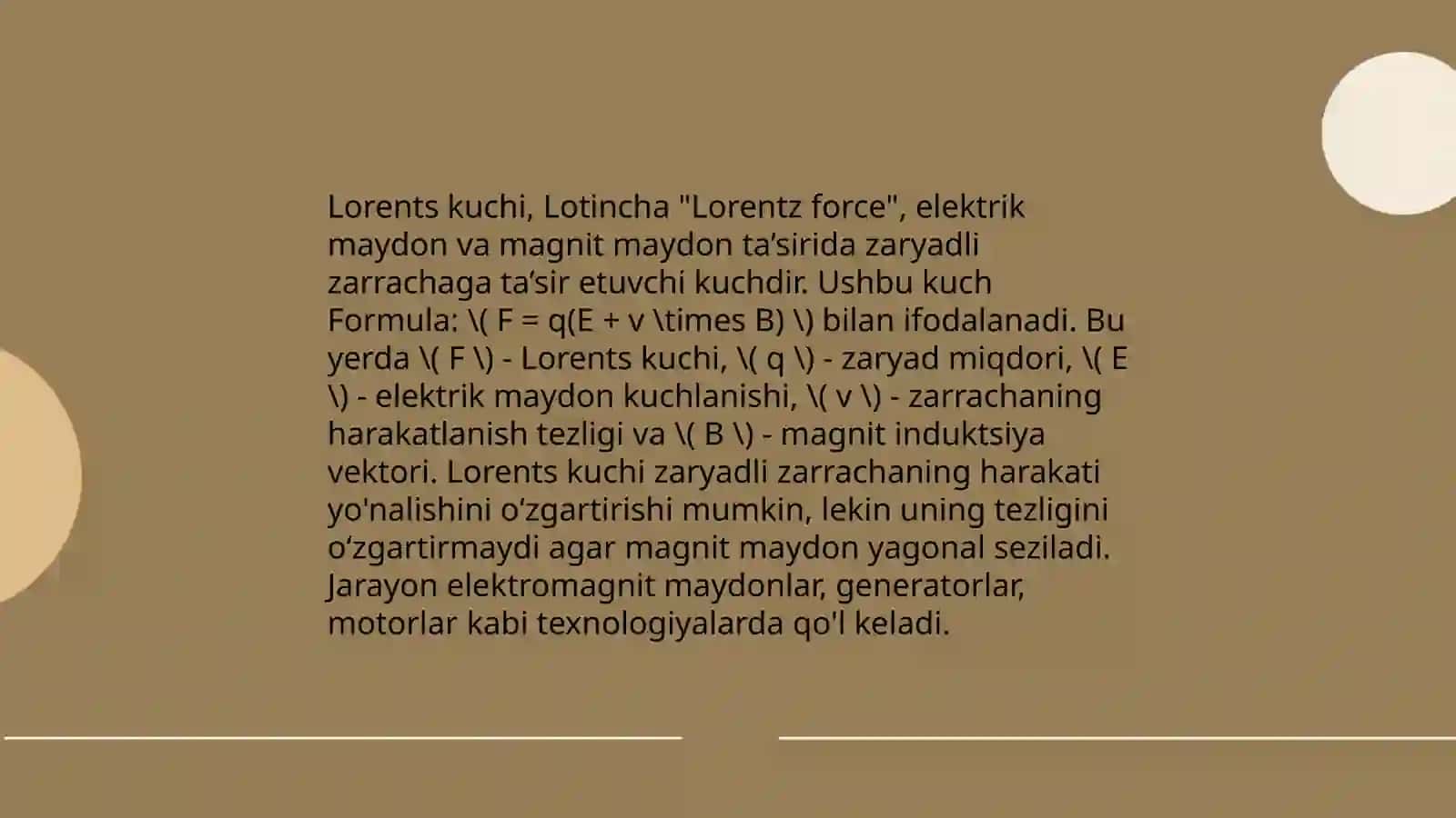 Elektronlarning magnit maydondagi harakati 4