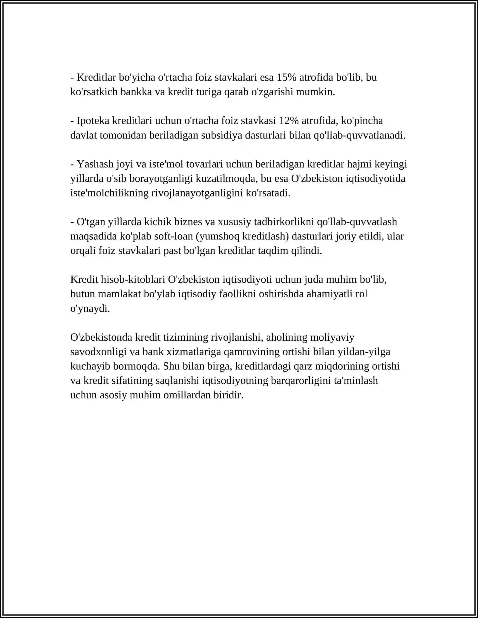 KREDIT MODUL HAQIDA TUSHUNCHA 4