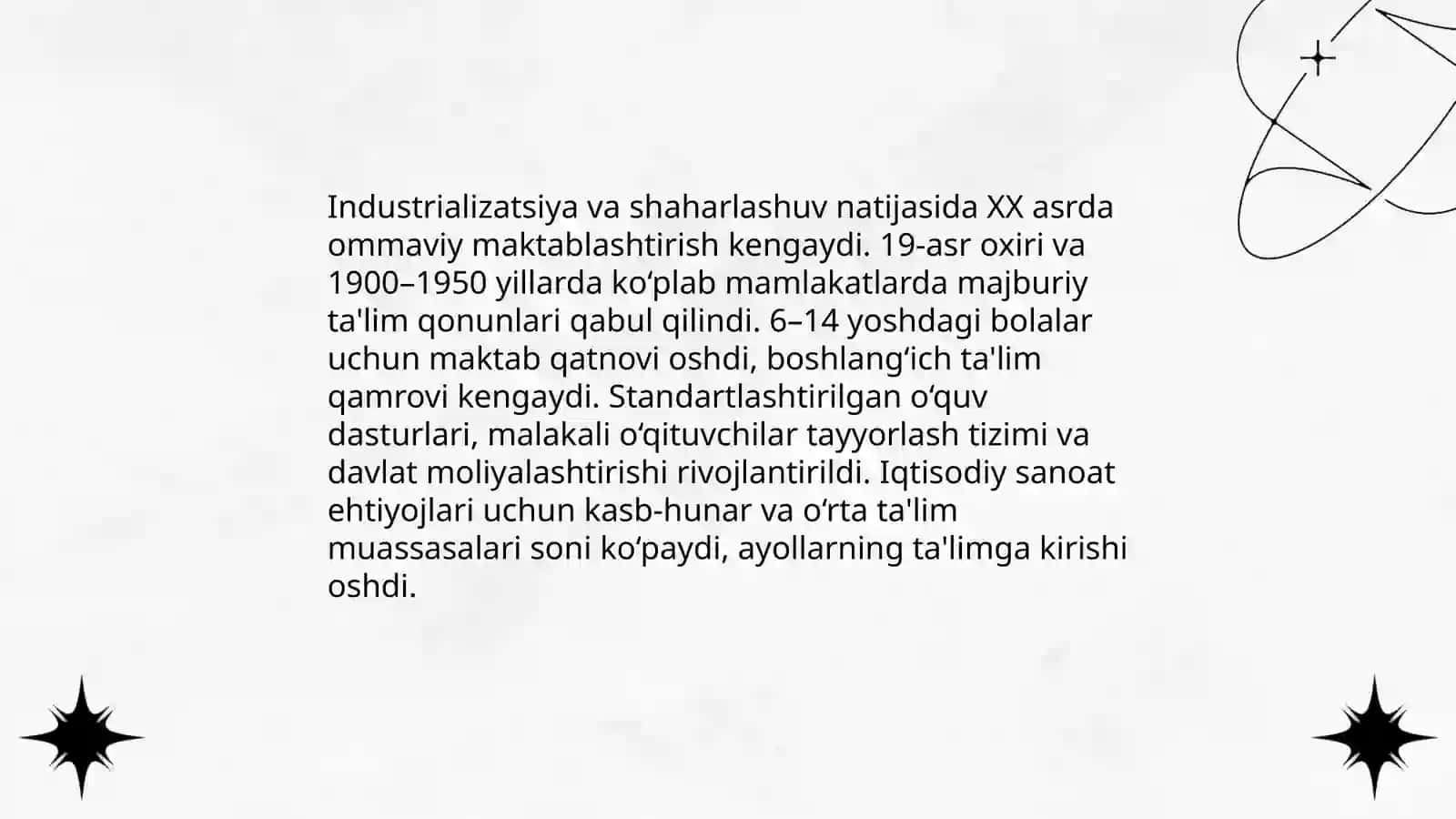 XX asr jahon taʼlim tizimidagi global tendensiyalar 4