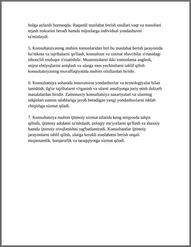 Konsultatsiyaning Maxsus Muammolari 4