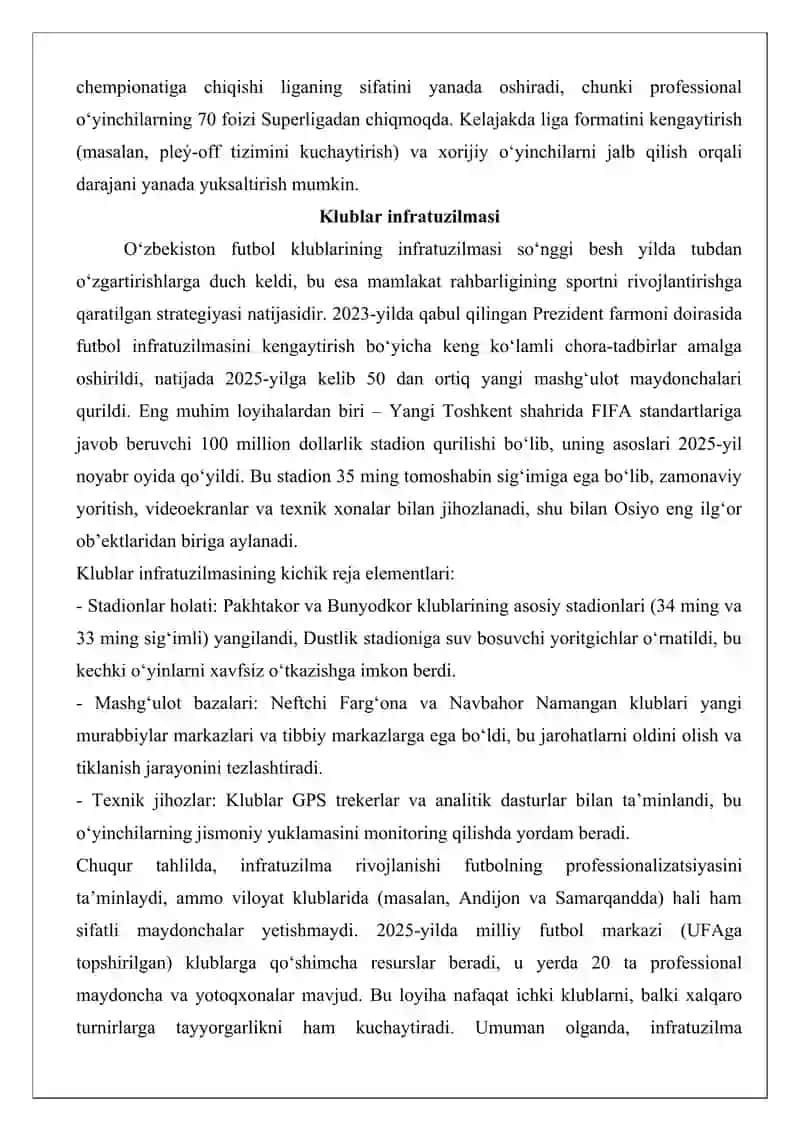 Oʻzbekiston futbolining bugungi holati va istiqbollari 4