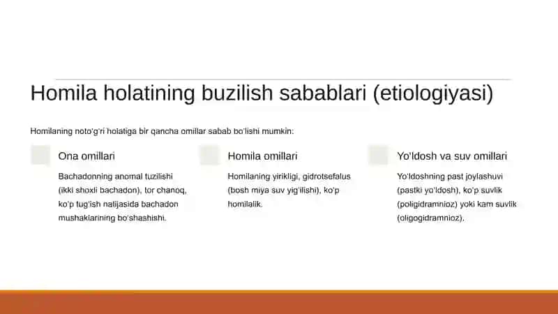 Homilaning noto‘g‘ri holati 4