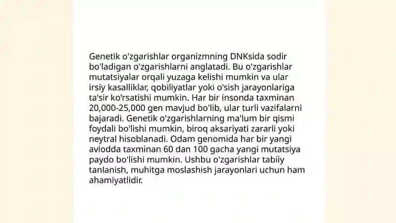 Oʻsimlik va hayvonlar evolyutsiyasi 4