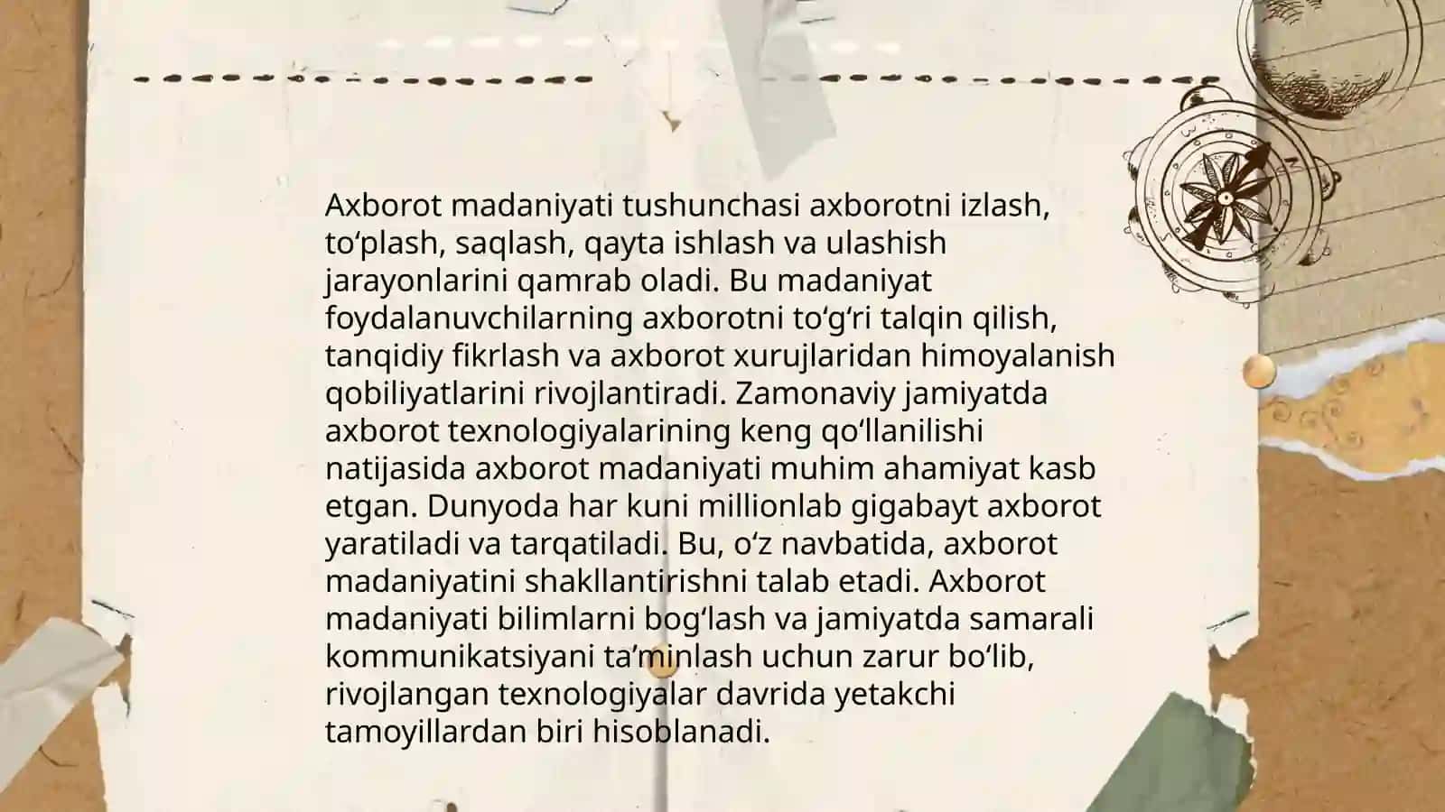 MAKTAB ÒQUVCHILARIGA AXBOROT MADANIYATI ASOSLARI 4