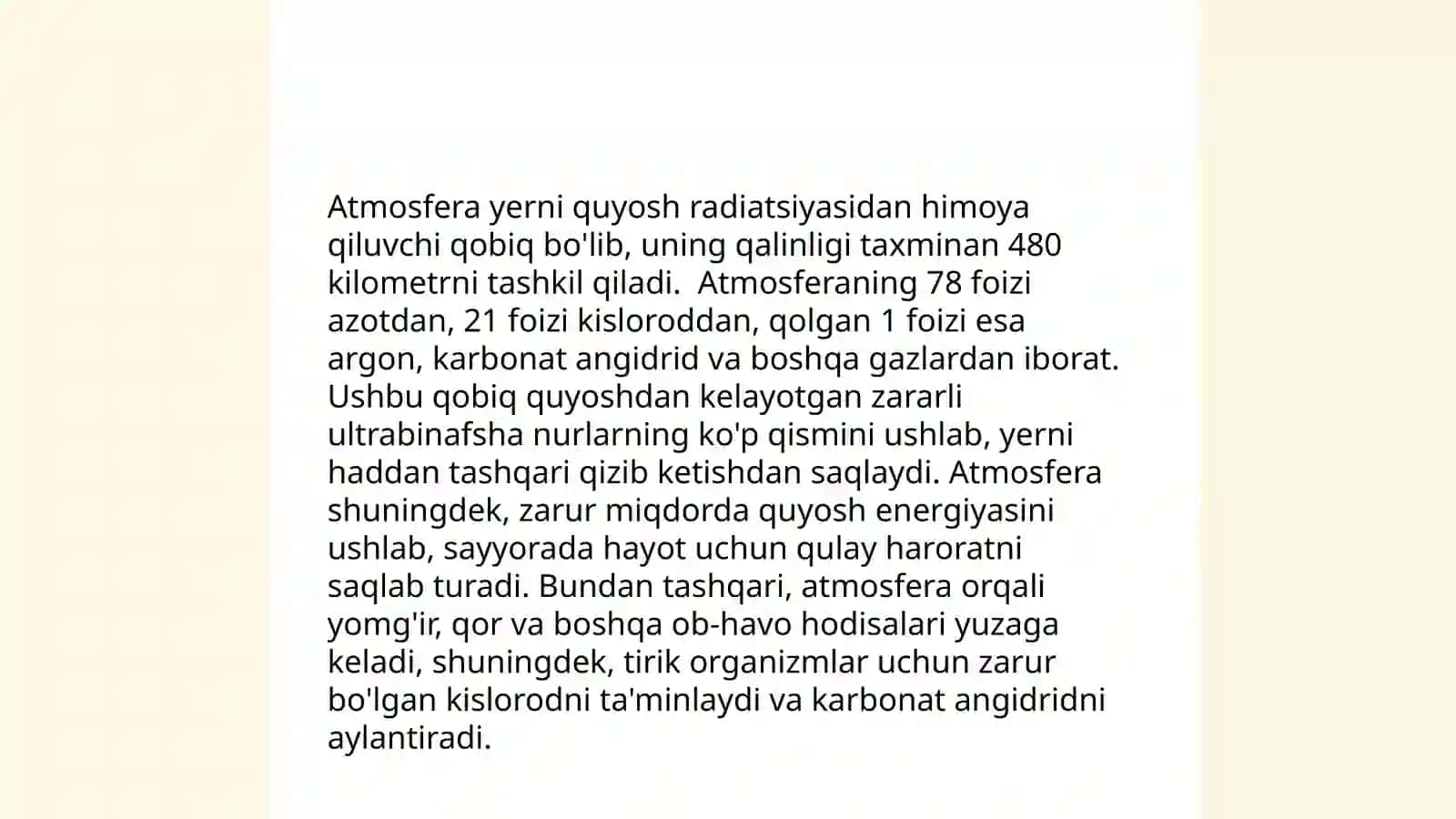 Atmosfera va uni muhofazasi 4