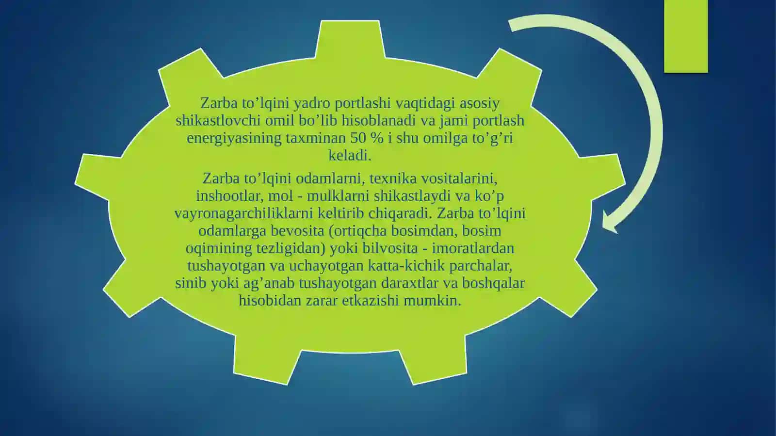 To'lqin zarbi. Jabrlanish zonalari tavsifi 4