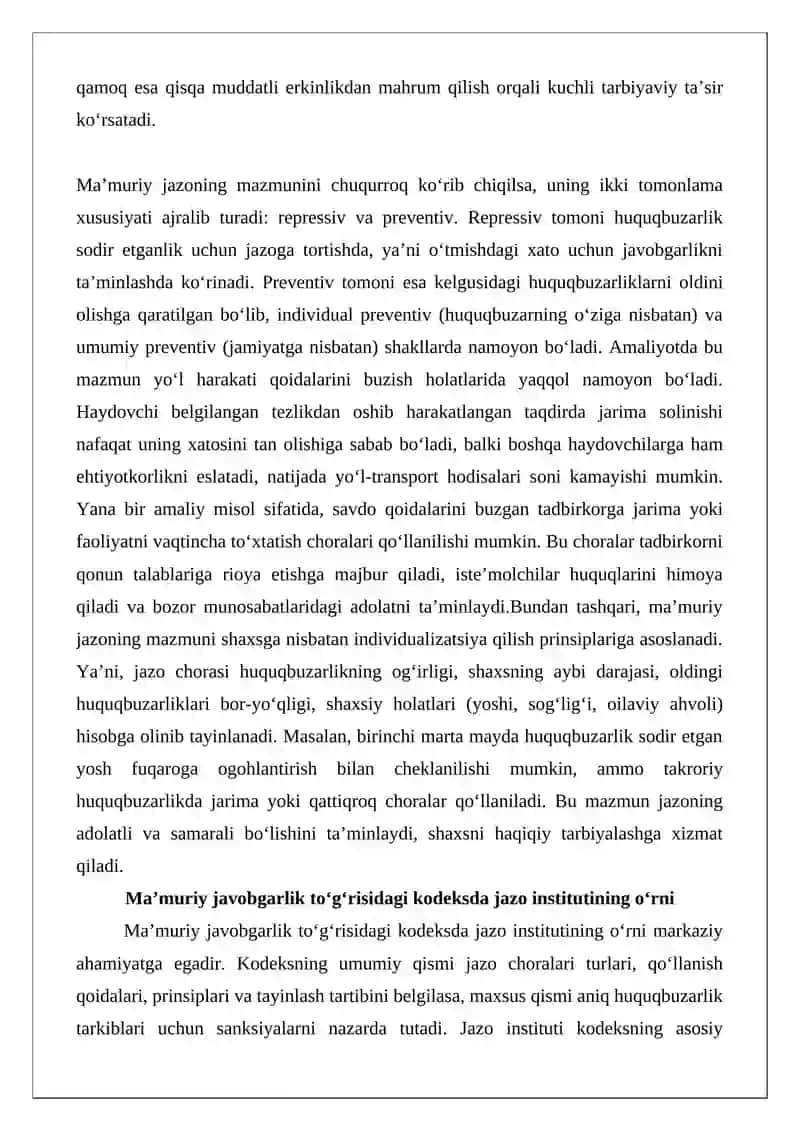 Ma’muriy jazo choralari 4