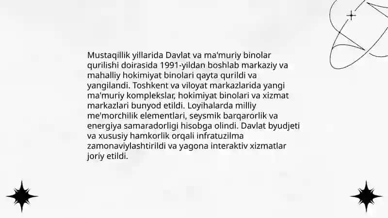 Mustaqillik yillaridagi qurilishlar 4