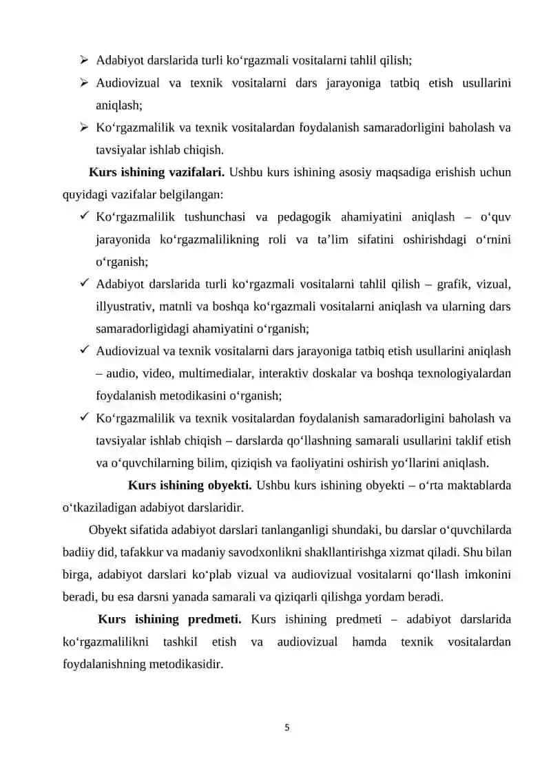 ADABIYOT DARSLARIDA KO‘RGAZMALILIKNI TASHKIL ETISH 4
