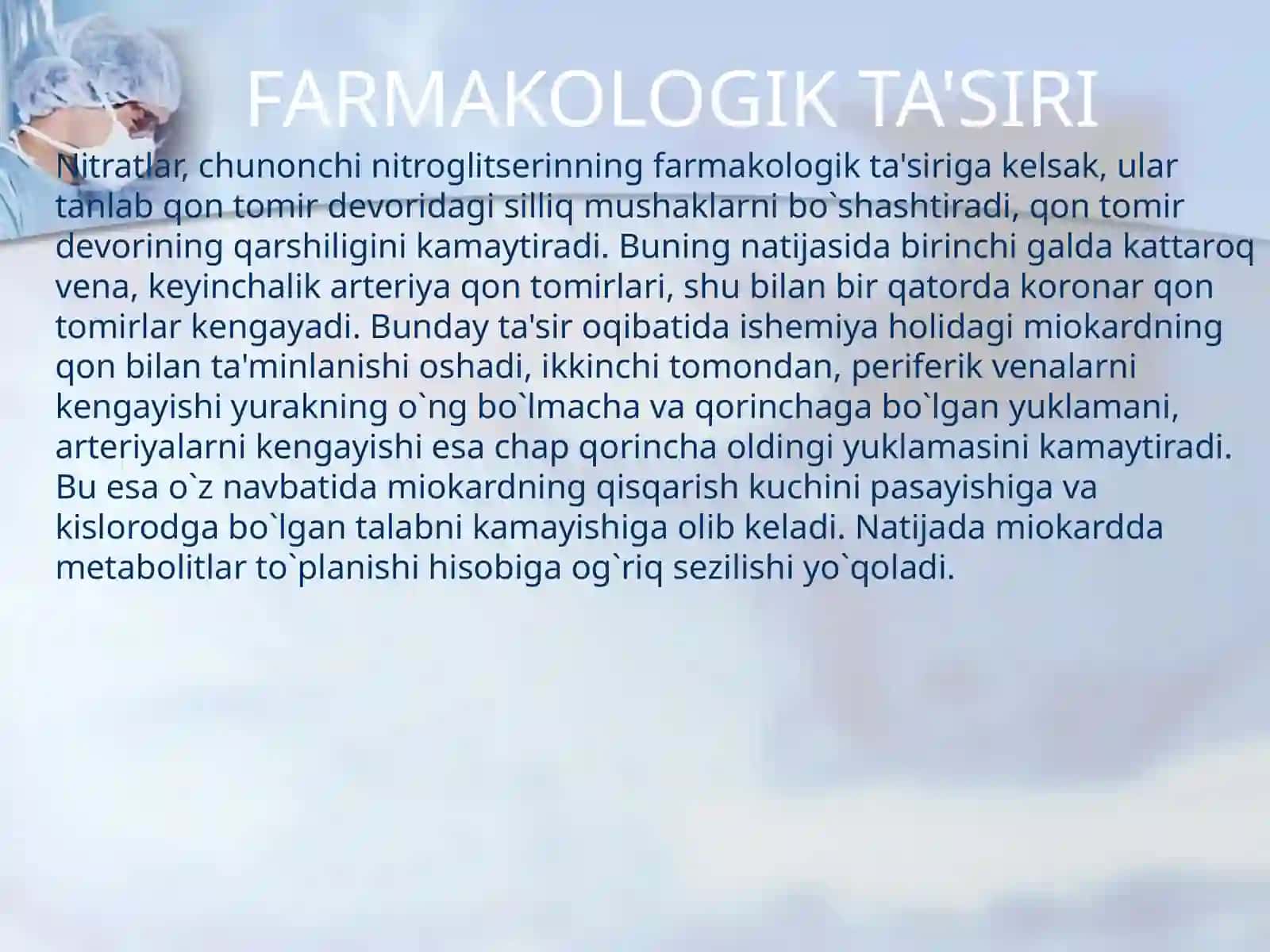 Antianginal dori vositalar farmakologiyasi 4